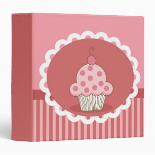 Pink Cupcake Design Binder