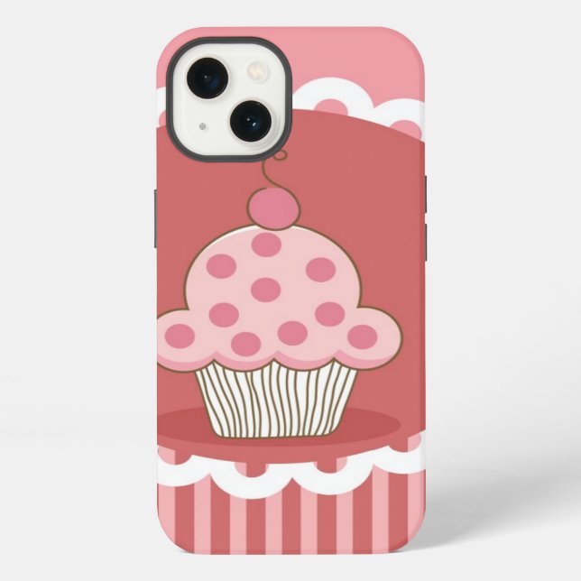 Pink Cupcake Design iPhone Case (Back)
