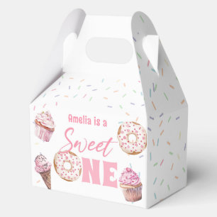 Pink Cupcake & Doughnut Birthday Favour Boxes