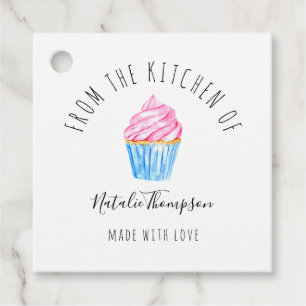 Pink Cupcake From the Kitchen of Baking Homemade Favour Tags