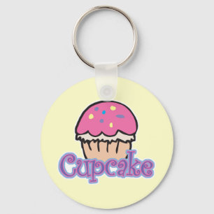 Pink Cupcake Keychain