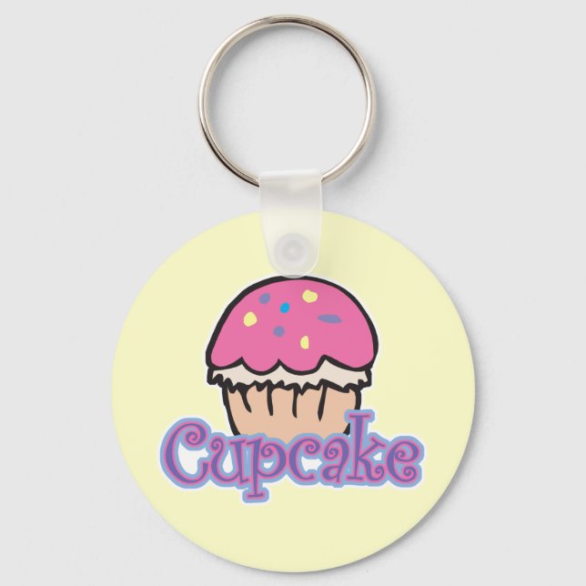 Pink Cupcake Keychain (Front)