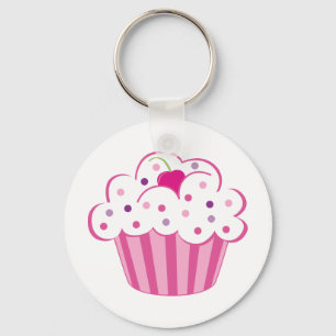 Pink Cupcake Keychain