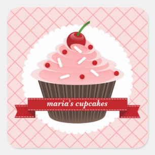 Pink Cupcake Kitchen Labels