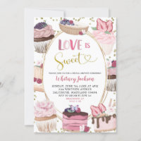 Pink Cupcake Love is Sweet Bridal Shower