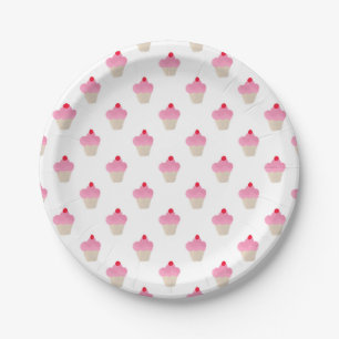 Pink Cupcake Paper Plate