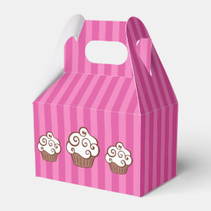 Pink Cupcake Party Favour Gift Box