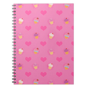 Pink Cupcake Pattern Notebook