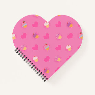 Pink Cupcake Pattern Notebook