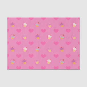 Pink Cupcake Pattern Tissue Paper