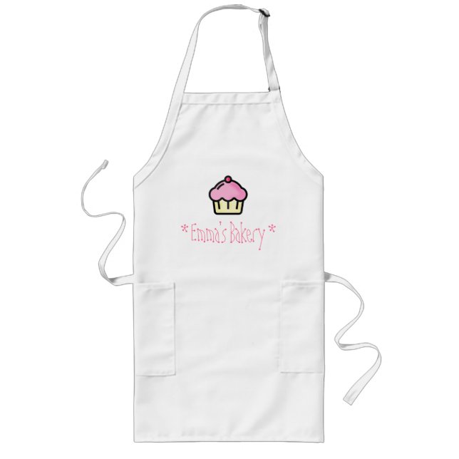 Pink Cupcake - Personalized Bakery Apron (Front)
