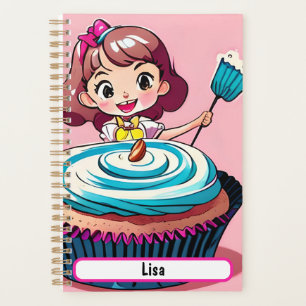 Pink Cupcake Planner Avec Nametag Personnalisable