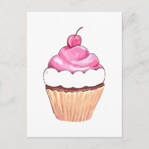 Pink Cupcake Postcard