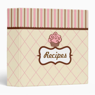 Pink Cupcake Recipe Binder