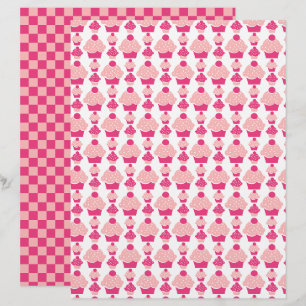 Pink Cupcake Scrapbook Paper