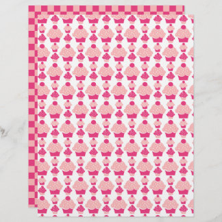Pink Cupcake Scrapbook Paper