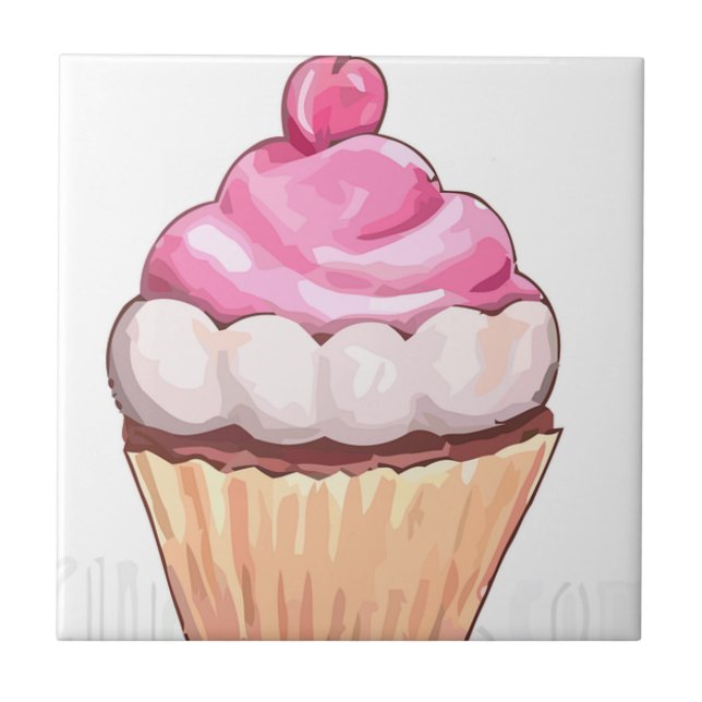 Pink cupcake tile (Front)