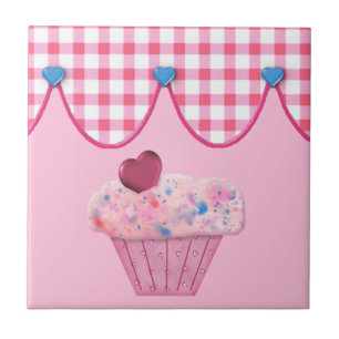 Pink Cupcake Tile