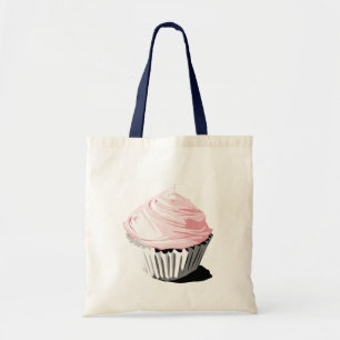 Pink cupcake tote bag