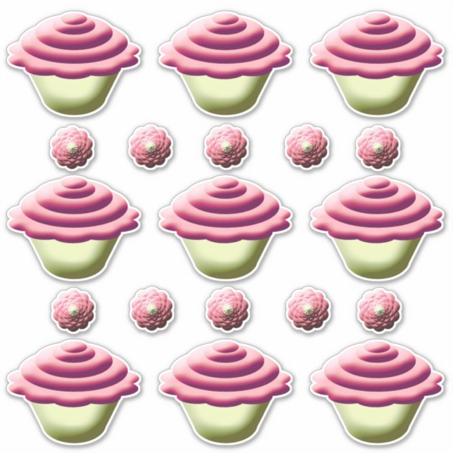 Pink Cupcakes Birthday  (Front)