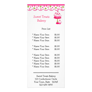Pink Cupcakes Rack Card