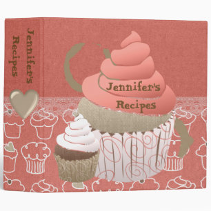Pink Cupcakes Recipe Binder