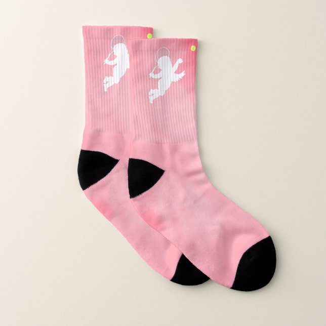 Pink Cupid Tennis Player Socks (Pair)