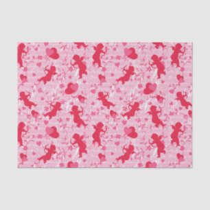 Pink Cupids and Hearts Tissue Paper
