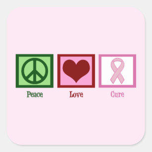 Pink Cure Square Sticker