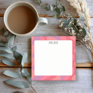 Pink Curves CUSTOM Chic Monogram Personalized Post-it Notes