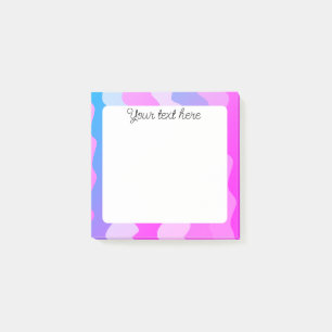 Pink Curves CUSTOM Chic Monogram Personalized Post-it Notes