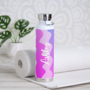 Pink Curves CUSTOM Chic Name Personalized Water Bottle