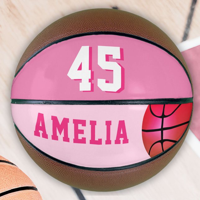 Pink Custom Basketball Girl Player's Name Number (Creator Uploaded)