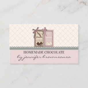 Pink Custom Box Packaging Bakery Shelf Chocolate Business Card