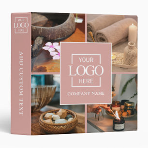 Pink Custom Business Logo Professional No Minimum Binder