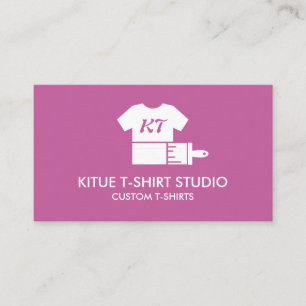 Pink Custom Clothing Apparel Store Shirt Logo Business Card