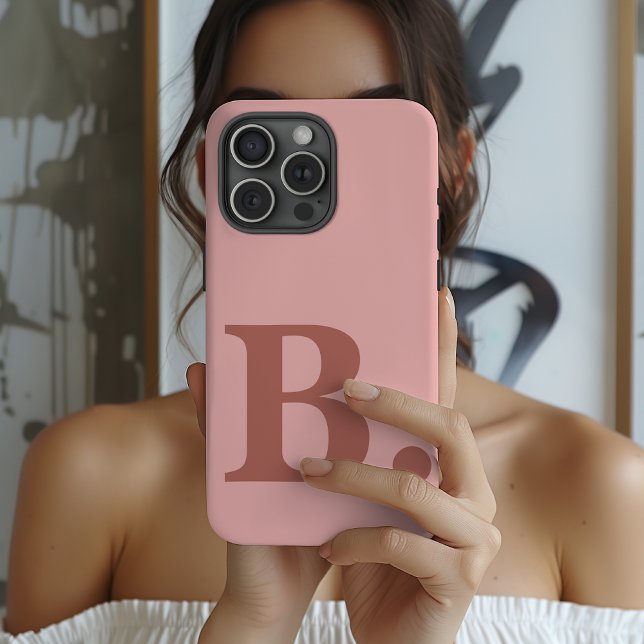 Pink Custom iPhone Case Graduation Gift for Girls (personalized pink phone case gift for her, mom or girls, monogram iphone case gift for bridesmaids)