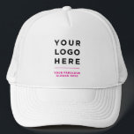 Pink Custom Logo and Text Branded Hat No Minimum<br><div class="desc">Business Logo eyecatching red Printed Optional Text Promotional Baseball & Trucker Hat Express your unique company style with our customizable logo and text branded hats - no minimum order required. Whether you prefer vibrant hues or classic shades, we offer a wide range of colour options for best matching with your...</div>