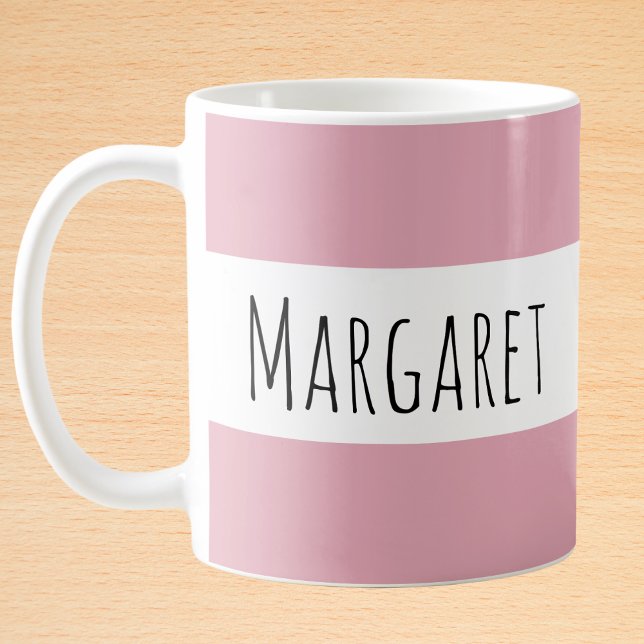 Pink Custom Name Personalized  Coffee Mug (Creator Uploaded)