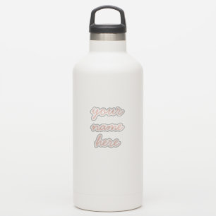 Pink Custom Name Simple Minimal Script Stickers