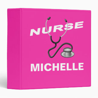 PINK  Custom Nurse Name Binder