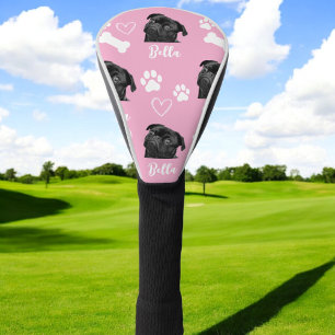 Pink Custom Pet Dog Photo Personalized Golf Head Cover