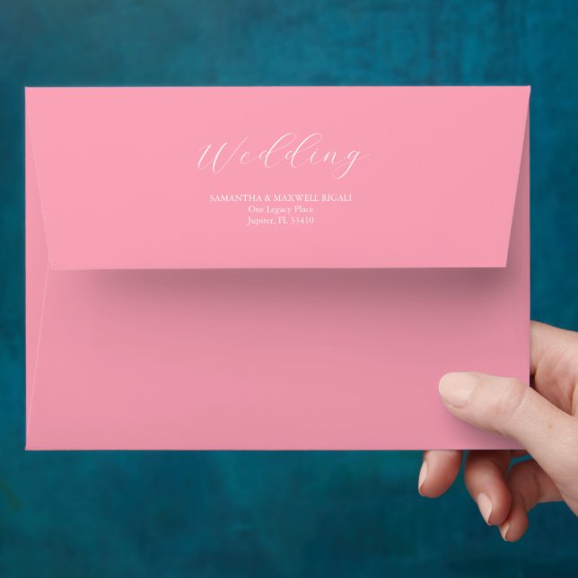 Pink Custom Return Address Envelopes (Hand)