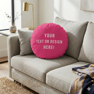 Pink Custom Round Pillows – Unique & Stylish