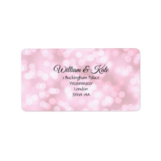 Pink custom Wedding return address labels