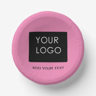 Pink Customizable Business Add Logo Paper Plate
