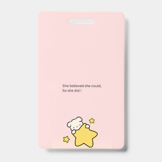 Pink Cute Badge (Front)