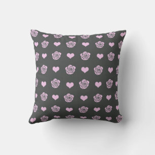 Pink Cute Cozy Modern Romantic Chic Stylish Heart Throw Pillow