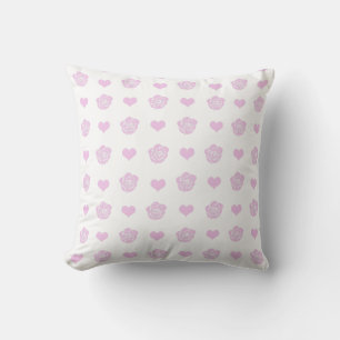 Pink Cute Cozy Modern Romantic Chic Stylish Heart  Throw Pillow