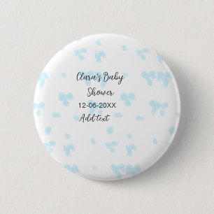Pink cute flower baby shower watercolor modern dat 2 inch round button